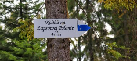 Schronisko na Łapsowej Polanie szlak z Obidowej