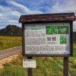 Tablica informacyjna - Małopolska na wypasie stojąca na czerwonym szlaku - wieś Dursztyn