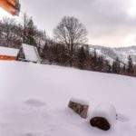 Baza namiotowa Przysłop Potócki zimą