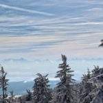 Widok na zimowe, tatrzańskie szczyty z okolic Pilska