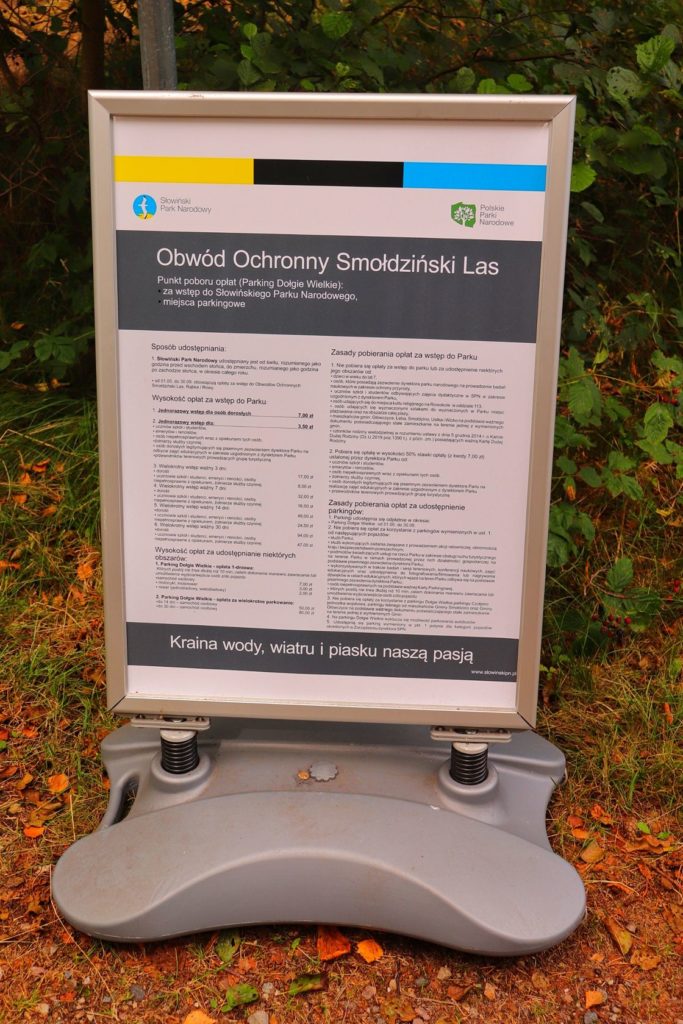 Tablica informacyjna Słowińskiego Parku Narodowego - Obwód Ochronny Smołdziński Las
