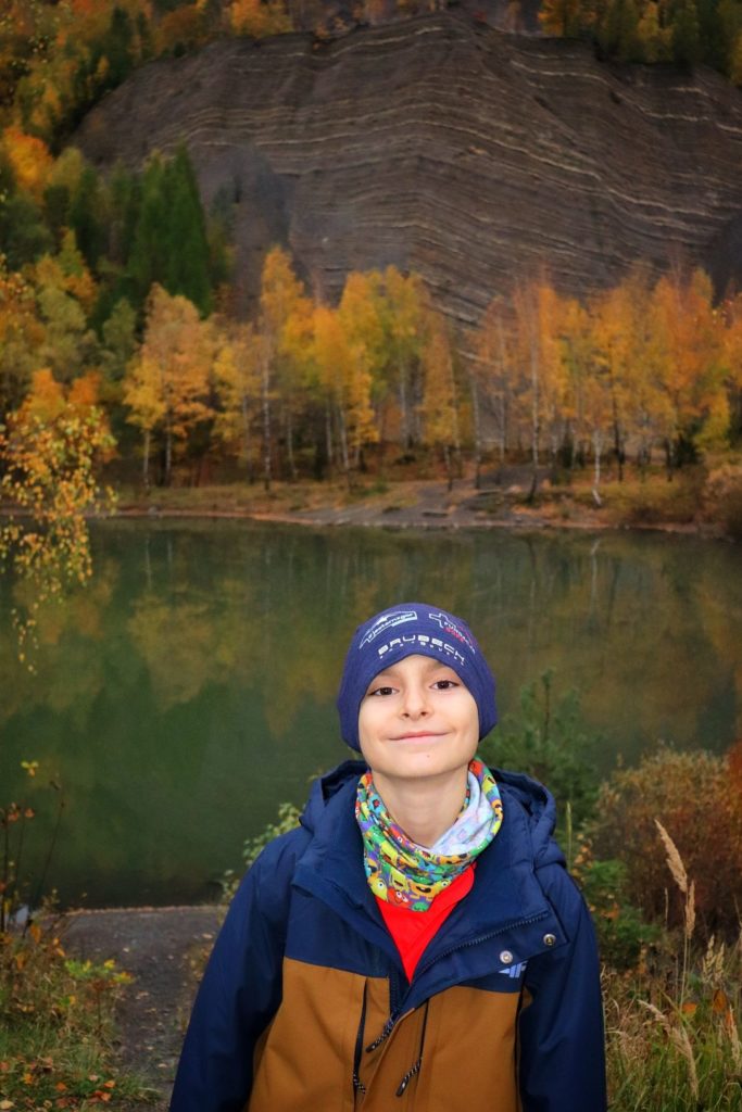 Uśmiechnięte dziecko, Kamieniołom w Kozach, jesień