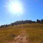 Pod Huściawą w Małych Pieninach, obszerna polana oświetlona przez popołudniowe słońce