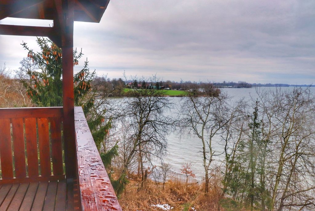 Widok na Jezioro Goczałkowickie z wieży widokowej w Wiśle Małej