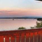 Widok rozciągający się z wieży widokowej w Wiśle Małej na Jezioro Goczałkowickie