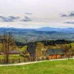 Widok z tarasu widokowego Ścieszków Groń - Łysina