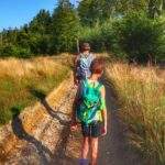 Turyści, mężczyzna i dziecko, Beskid Żywiecki