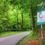 Znak - zakaz wjazdu, Twardorzeczka, droga leśna, szlaban