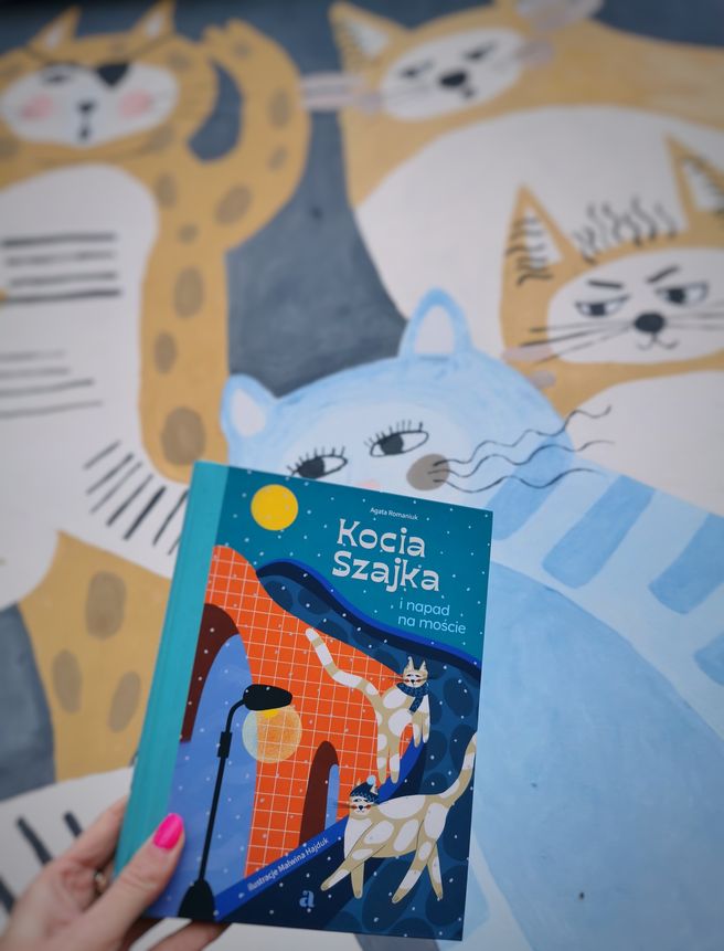 Mural Kocia Szajka, książka pod tytułem "Kocia Szajka i napad na moście", Cieszyn