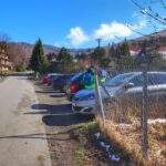 Parking w Zawoi przy szlaku niebieskim