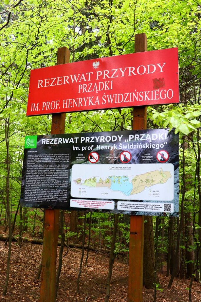 Tablica, Rezerwat Przyrody Prządki