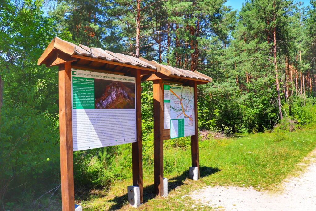 Góra Zborów - tablice informacyjne przy Szlaku Orlich Gniazd