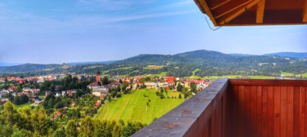 Hajdówka wieża widokowa – Jordanów trasa piesza, Beskid Makowski