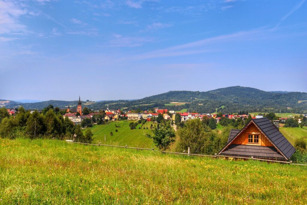 Widok z Hajdówki w Jordanowie