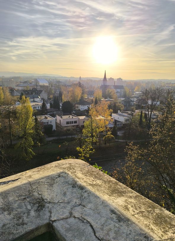 Zachód słońca, Wzgórze Zamkowe - Cieszyn