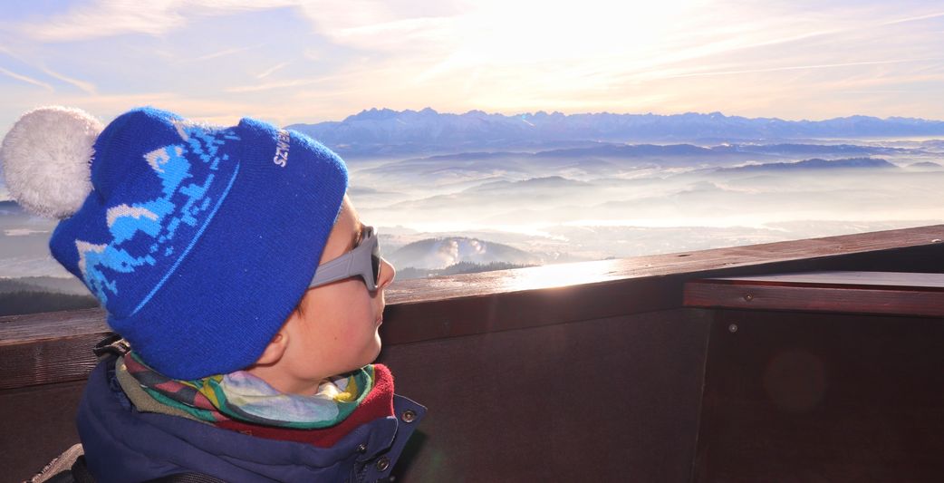 Lubań szlak z Kluszkowiec – wieża widokowa, widok na Tatry