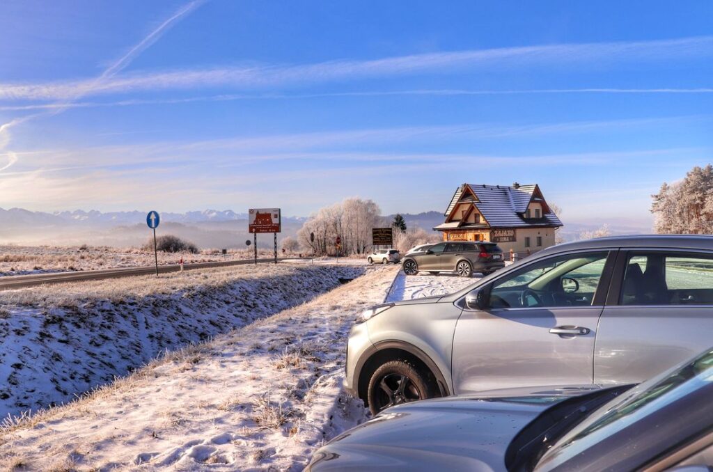 Kluszkowce szlak niebieski parking