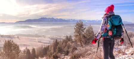 Góra Wdżar trasa z Kluszkowiec – widok na Tatry