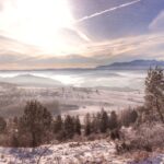 Widok rozciągający się z góry Wdżar, zima