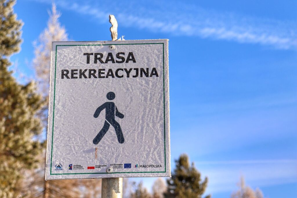 Znak trasa rekreacyjna, Wdżar w Pieninach