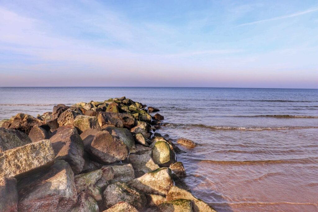 Widok na Bałtyk, plaża w Niechorzu