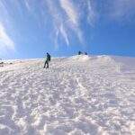 Strome podejście na Gówniak, czerwony szlak na Babią Górę, zima, dziecko