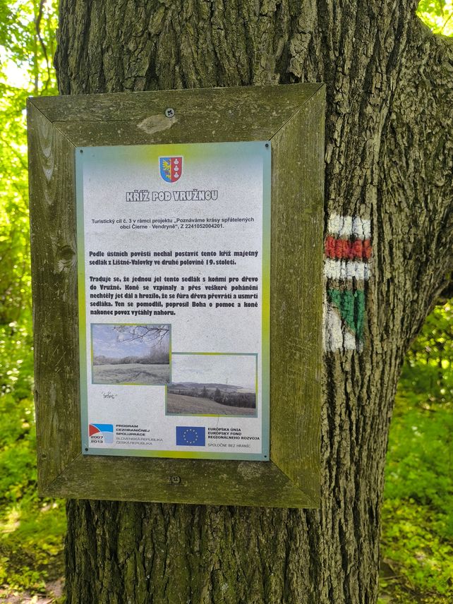 Kříž pod Vružnou - tablica