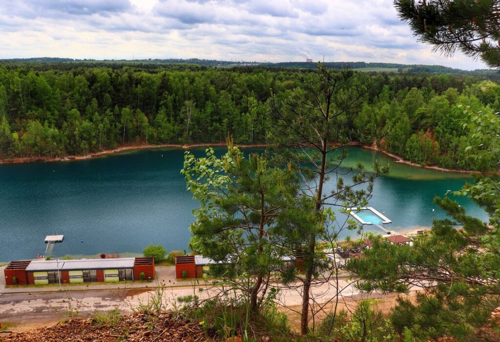Park Gródek Jaworzno, punkt widokowy, widok na Zbiornik Orka