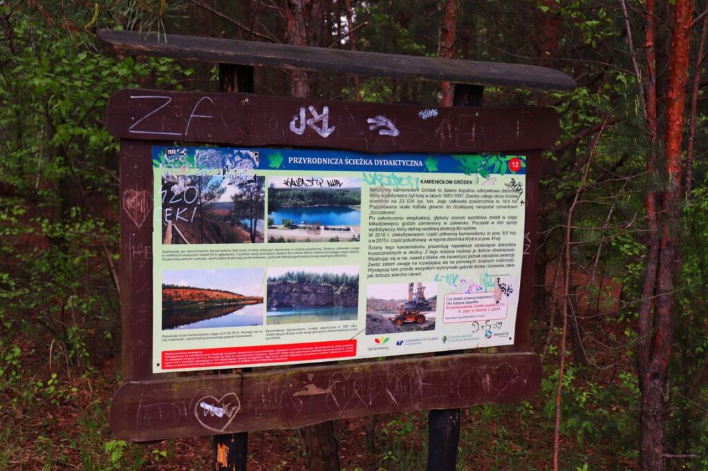 Przyrodnicza ścieżka dydaktyczna, Park Gródek, tablica