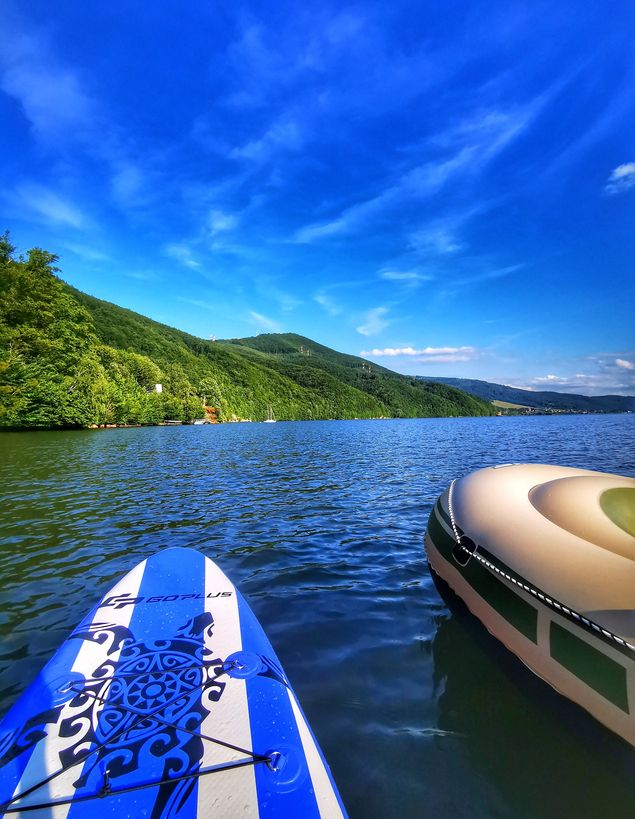 SUP i ponton, Jezioro Międzybrodzkie