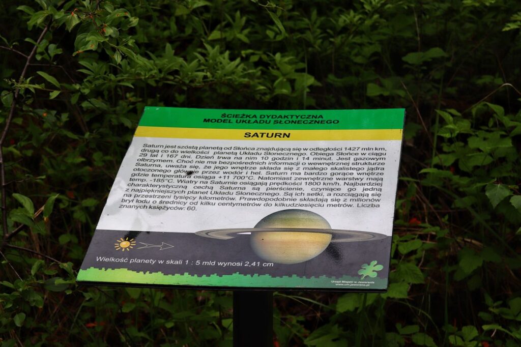 Ścieżka Edukacyjna Model Układu Słonecznego - SATURN - Park Gródek, Jaworzno