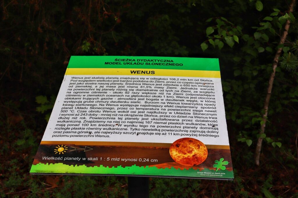Ścieżka Edukacyjna Model Układu Słonecznego - WENUS - Park Gródek, Jaworzno