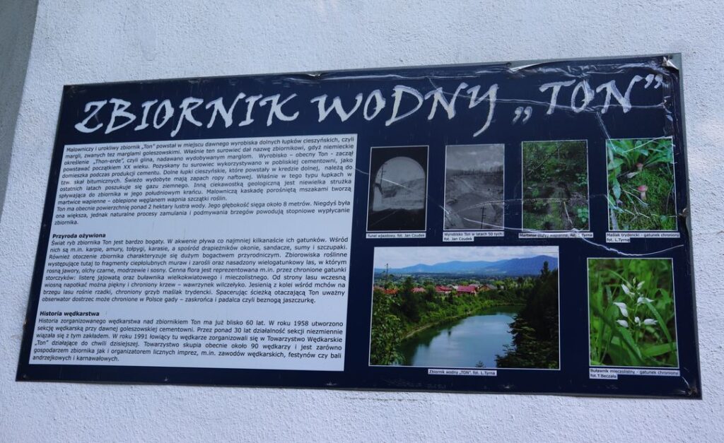 Tablica informacyjna - Zbiornik TON w Goleszowie
