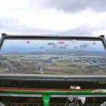 Tablica z panoramą, platforma widokowa przy schronisku na Szczelińcu