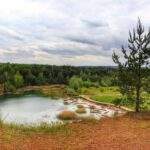Jaworzno, widok na Zbiornik Wydra, wiosna