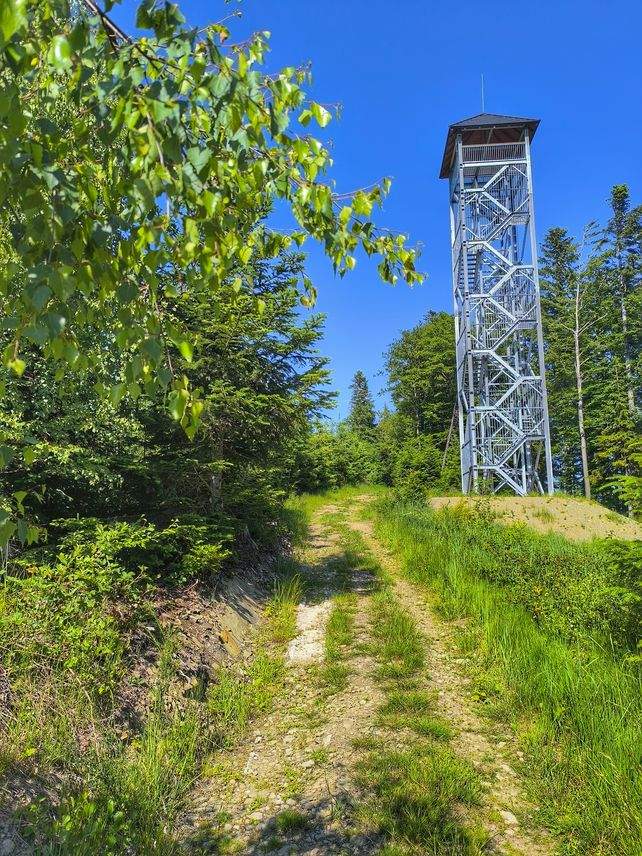 Nová Bystrica, metalowa wieża widokowa