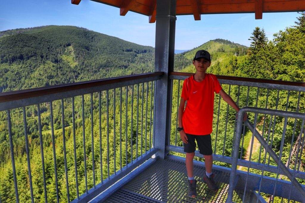 Nová Bystrica wieża widokowa, dziecko