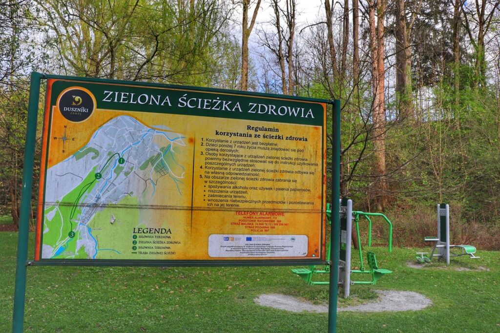Zielona Ścieżka Zdrowia, siłownia, park, Duszniki-Zdrój