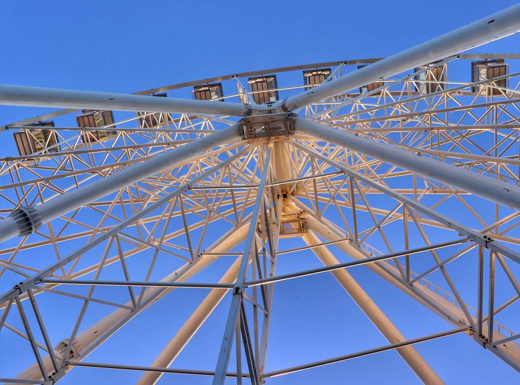 Zbliżenie na diabelski młyn w Keszthely