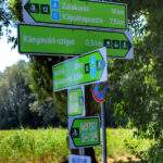 Słup z drogowskazami, Wyspa Kányavári 0,5 km