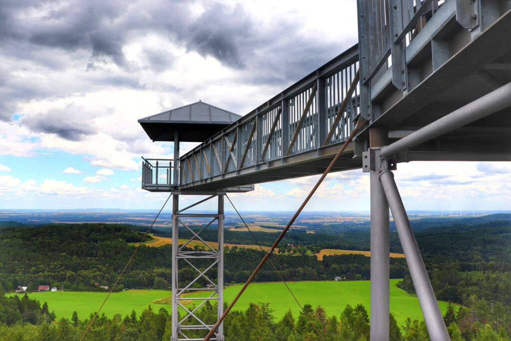 Stalowa wieża widokowa na Granicznym Wierchu