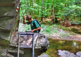 Šilinkův důl w Górach Żelaznych – trasa z drabinkami i łańcuchami