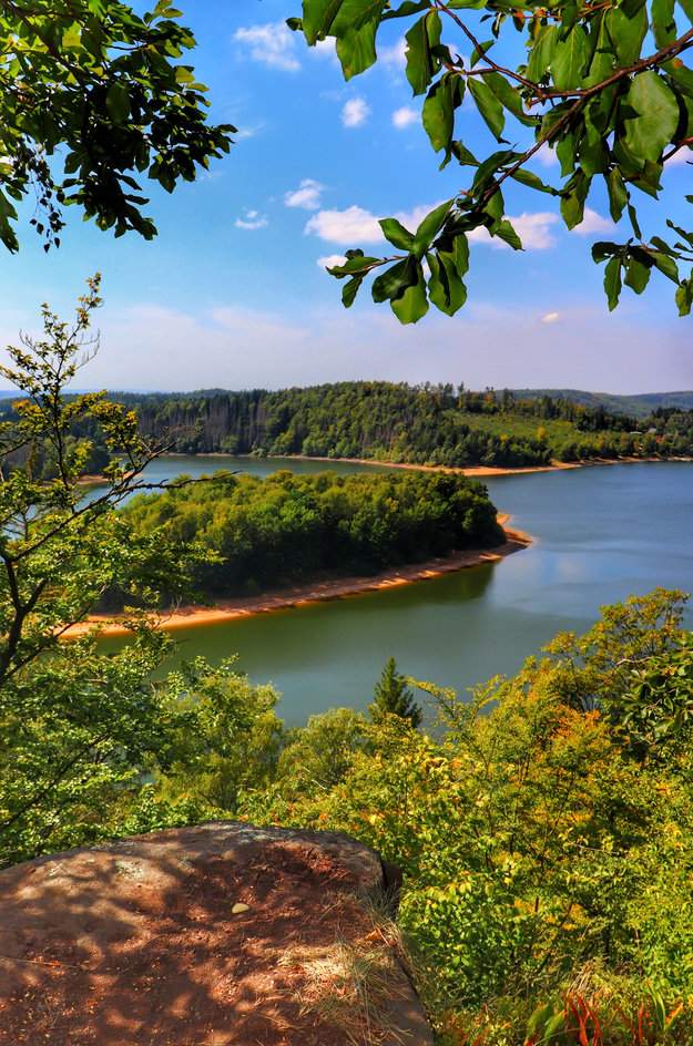 Oheb - punkt widokowy na zbiornik Seč w Górach Żelaznych