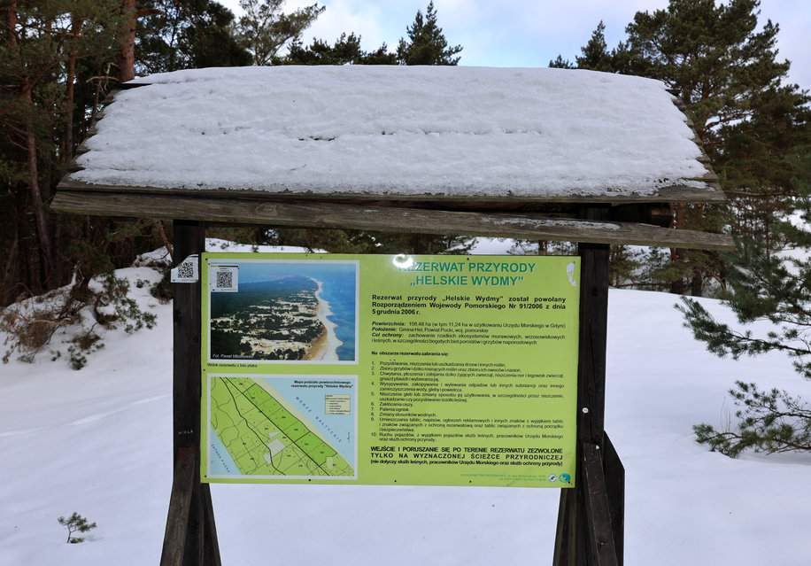 Tablica - Rezerwat przyrody Helskie Wydmy