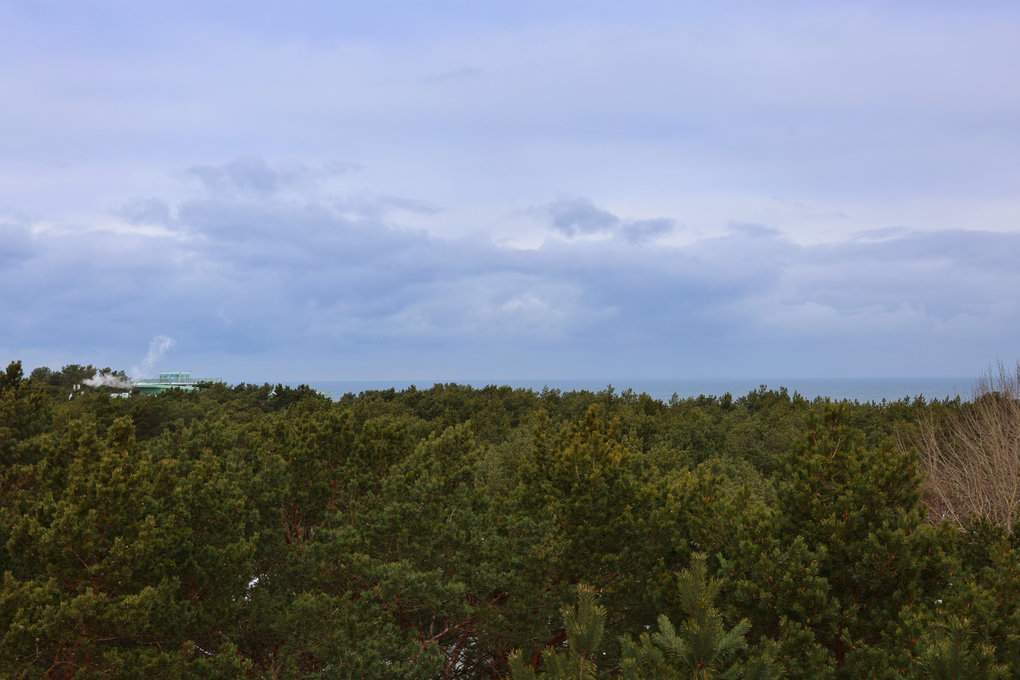 Widok na Morze Bałtyckie z wieży widokowej w Juracie