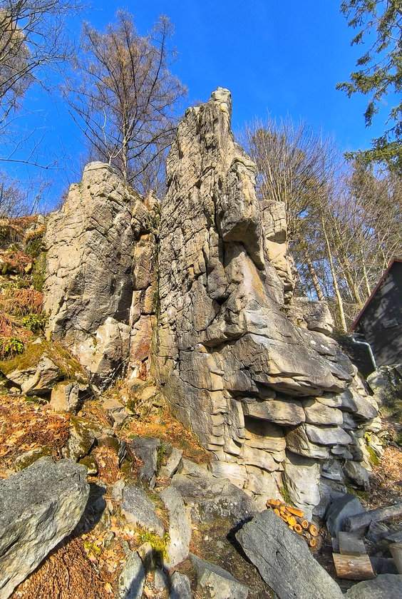 Formacja skalna - Horní Mazák (Skalní útvar Horní Mazák) w Beskidzie Morawso-Śląskim