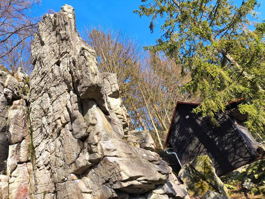 Formacja skalna - Horní Mazák (Skalní útvar Horní Mazák) w Beskidzie Morawso-Śląskim