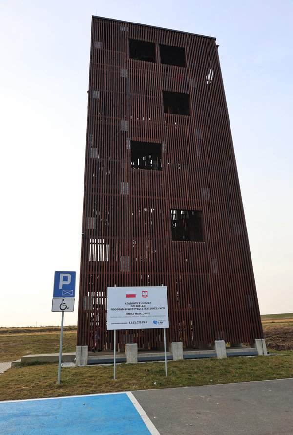 Drewniana wieża widokowa w Marklowicach na Śląsku