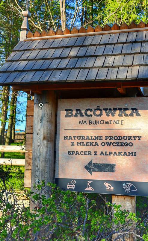 Tablica - Bacówka na Bukowinie - Węgierska Górka